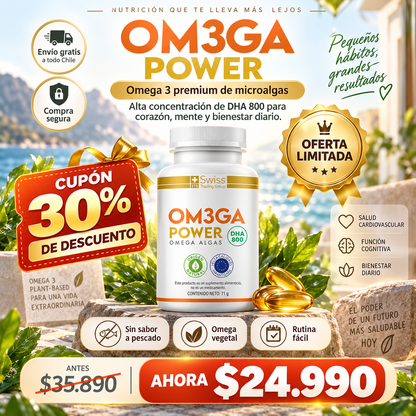 🌿 OM3GA POWER — El Omega 3 que Sí Querrás Tomar Todos los Días | 30% OFF ✨
