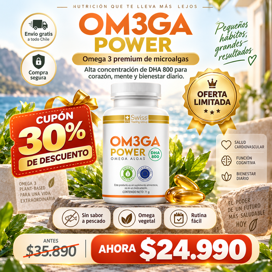 🌿 OM3GA POWER — El Omega 3 que Sí Querrás Tomar Todos los Días | 30% OFF ✨